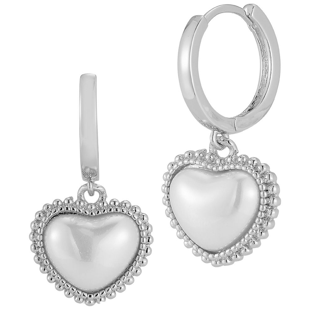 Shell Pearl Heart Earrings