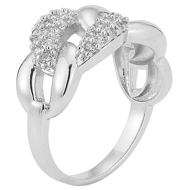 Cubic Zirconia Curb Link Ring