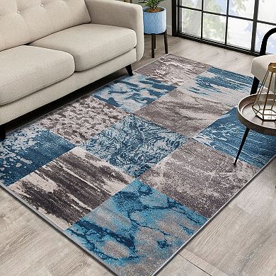 SUPERIOR Brentwood Modern Color Block Indoor Area Rug