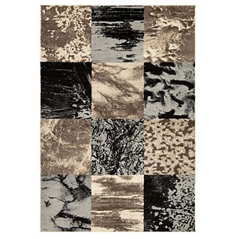 SUPERIOR Brentwood Modern Color Block Indoor Area Rug