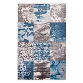 SUPERIOR Brentwood Modern Color Block Indoor Area Rug