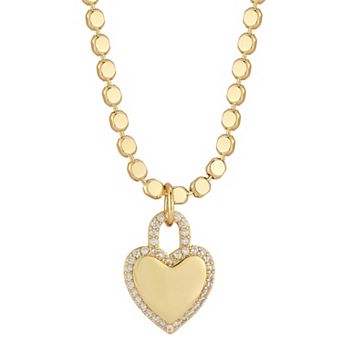 Cubic Zirconia Heart Pendant Necklace