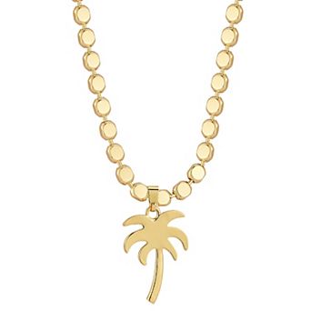 Palm Tree Pendant Necklace