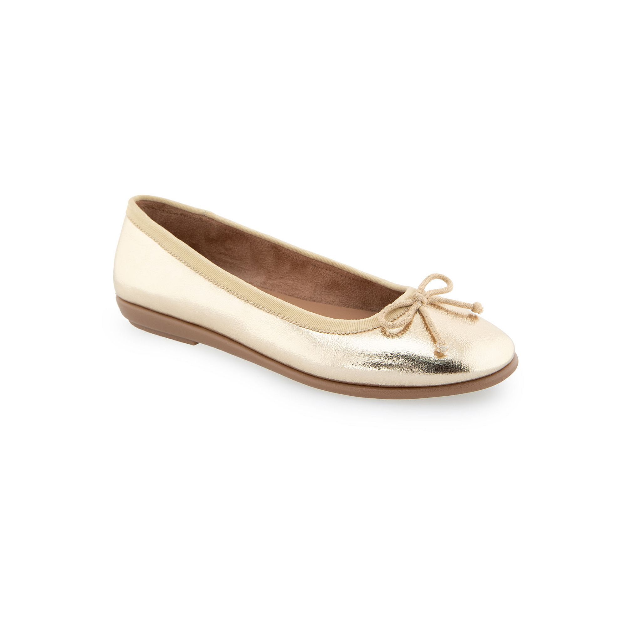 Aerosoles Homebet Womens Ballet Flats, Size: 9.5, Gold Grey