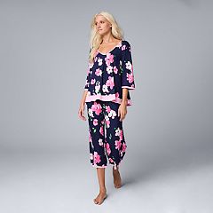 Cuddl Duds Women's Printed 3/4-Sleeve Pajamas Set - Macy's