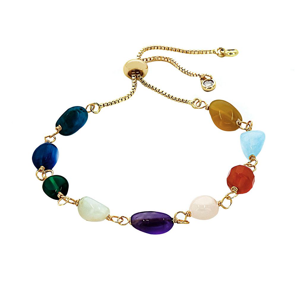 PANNEE BY PANACEA Multi Stone Adjustable Bracelet