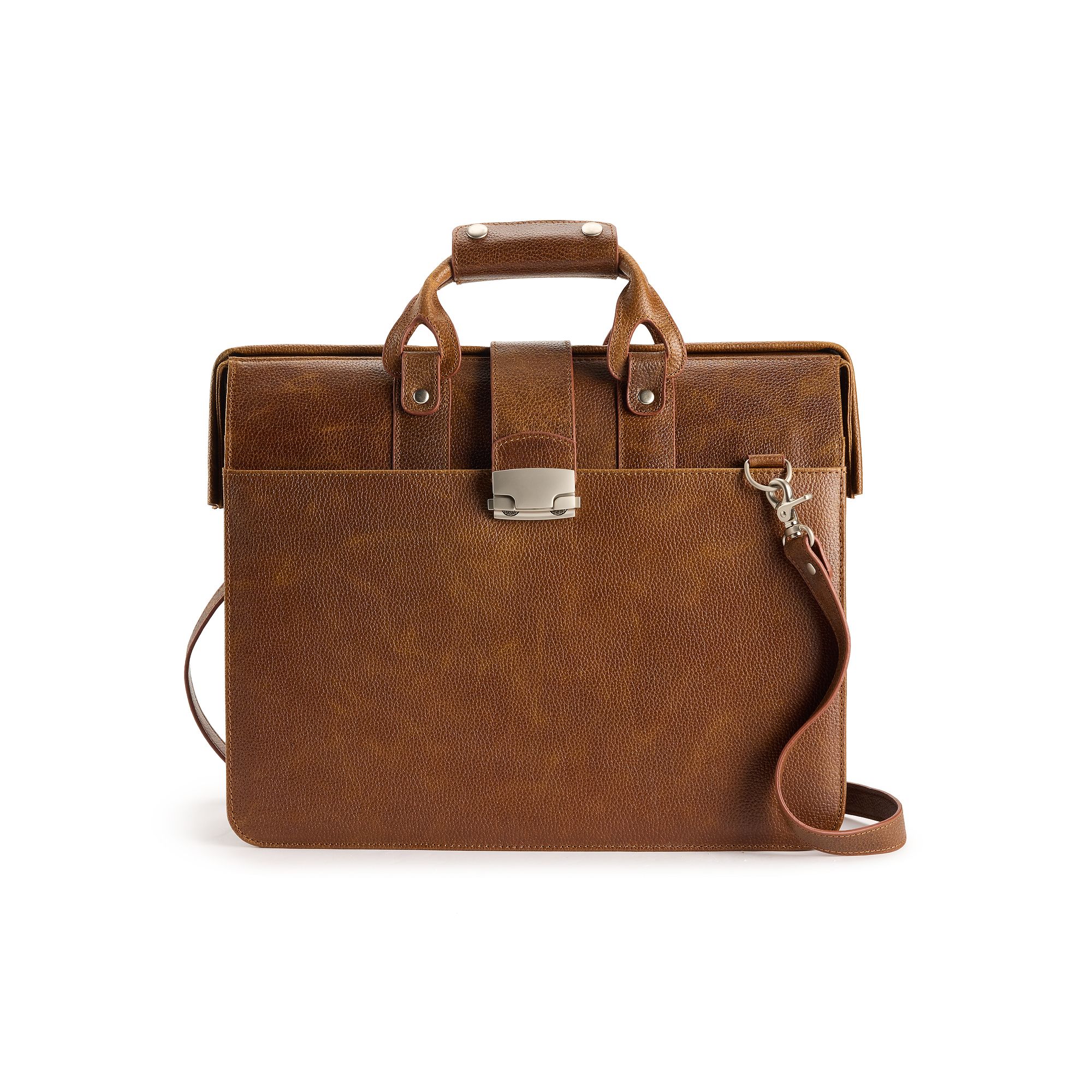 AmeriLeather Leather Doctors Carriage Bag, Dark Brown