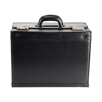 AmeriLeather Black Leather Pilot Case