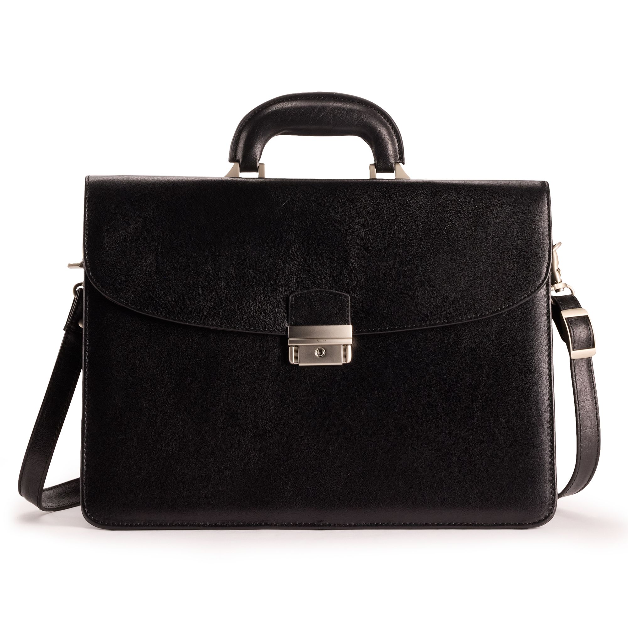 AmeriLeather APC Functional Leather Executive Briefcase, Black