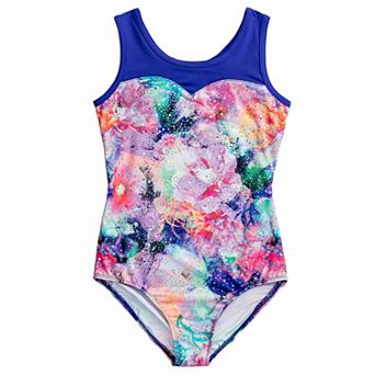 Girls 4-16 Rainbeau Moves Floral Print Leotard