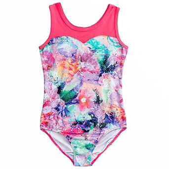 Girls 4-16 Rainbeau Moves Floral Print Leotard