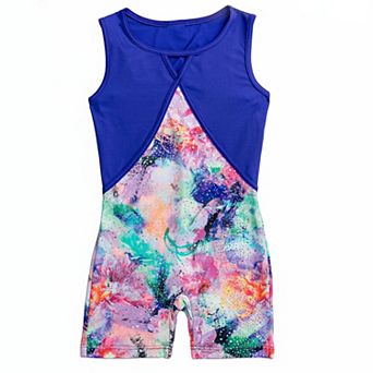 Girls 4-16 Rainbeau Moves Floral Biketard