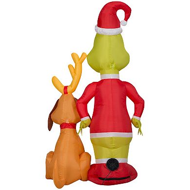 Airblown Inflatable 4-Ft. Grinch and Max LED Yard Decor