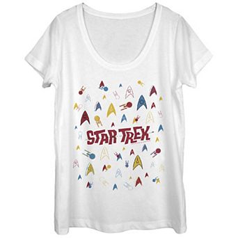 Juniors' Star Trek Spaceship Doodles Graphic Tee