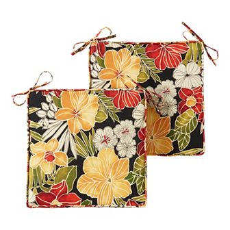Greendale Home Fashions 2 pc Outdoor Square Chair Pad Set