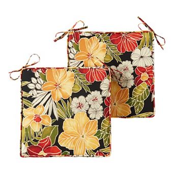 Greendale Home Fashions 2 pc Outdoor Square Chair Pad Set