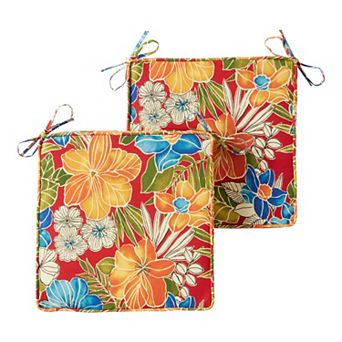 Greendale Home Fashions 2 pc Outdoor Square Chair Pad Set