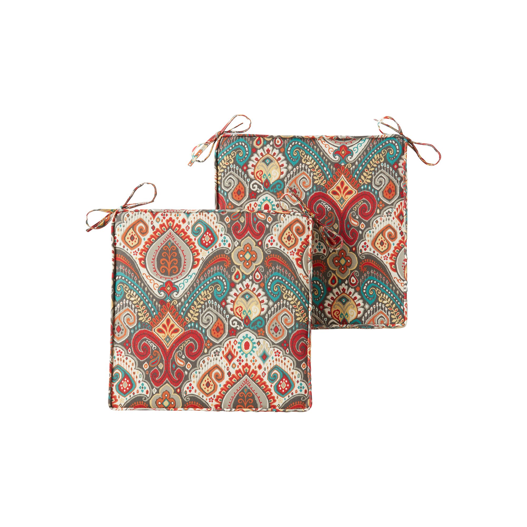 Greendale Home Fashions 2-piece Outdoor Square Chair Pad Set, Ashbury Park