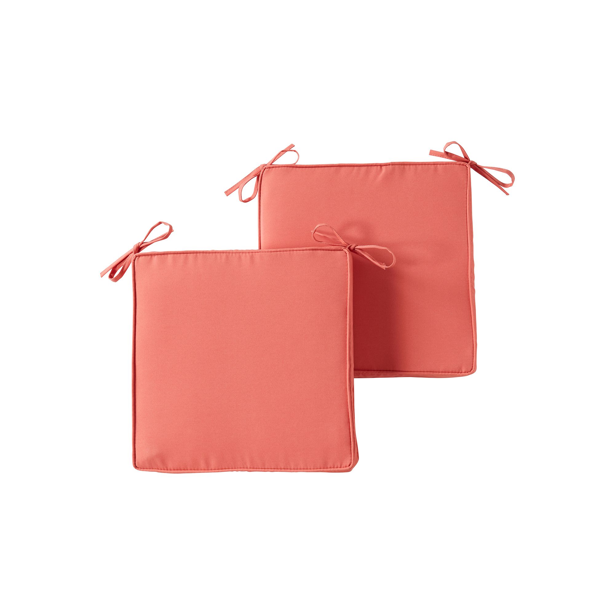 Greendale Home Fashions 2-piece Outdoor Square Chair Pad Set, Pink