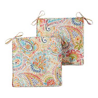 Greendale Home Fashions 2 pc Outdoor Square Chair Pad Set