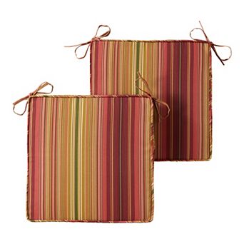 Greendale Home Fashions 2 pc Outdoor Square Chair Pad Set