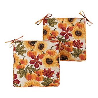Greendale Home Fashions 2 pc Outdoor Square Chair Pad Set