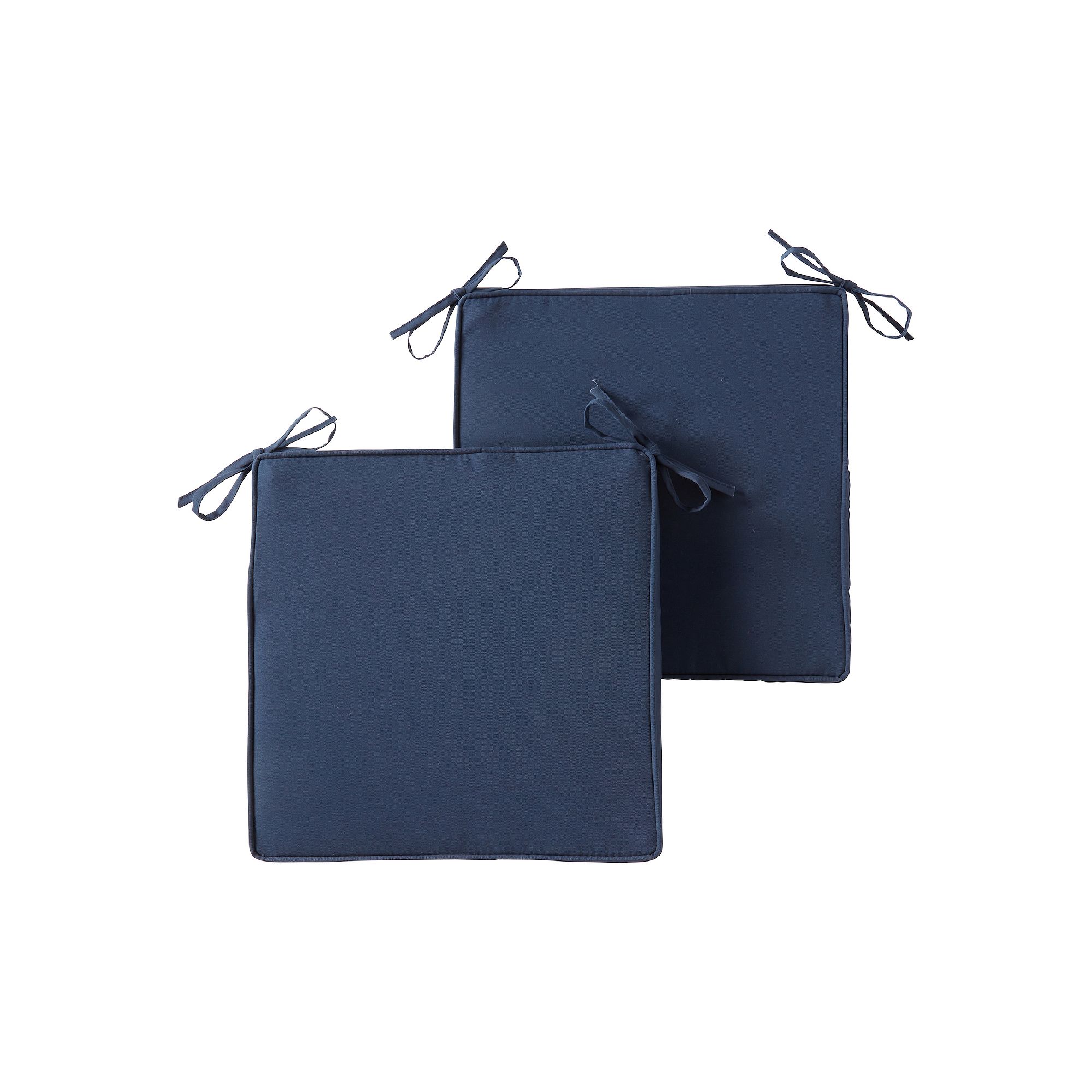 Greendale Home Fashions 2-piece Outdoor Square Chair Pad Set, Blue