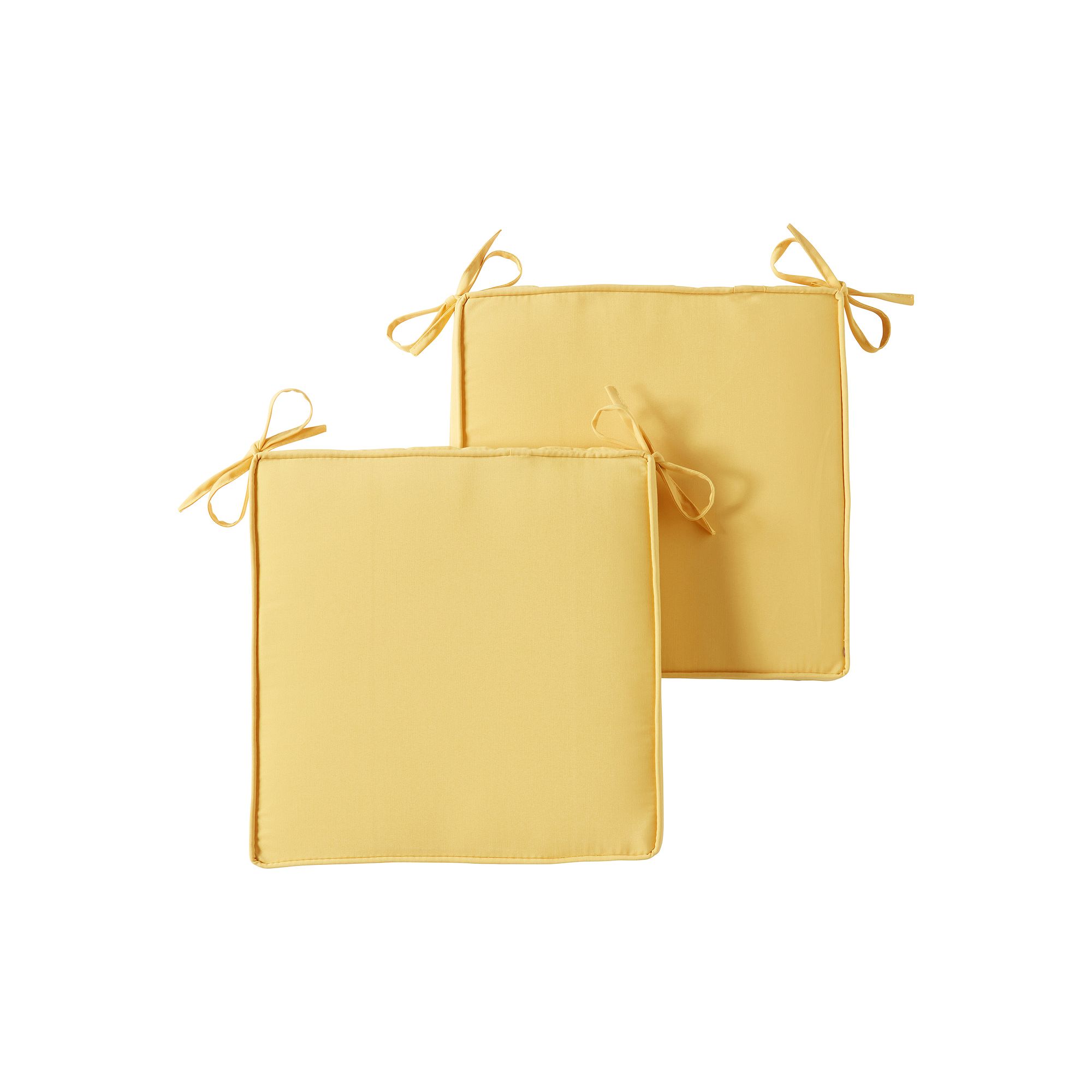 Greendale Home Fashions 2-piece Outdoor Square Chair Pad Set, Sunbeam