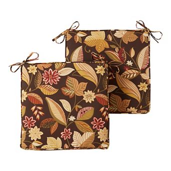 Greendale Home Fashions 2 pc Outdoor Square Chair Pad Set