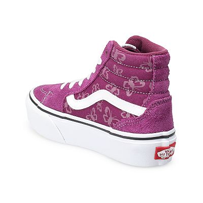 Hot pink high top vans clearance