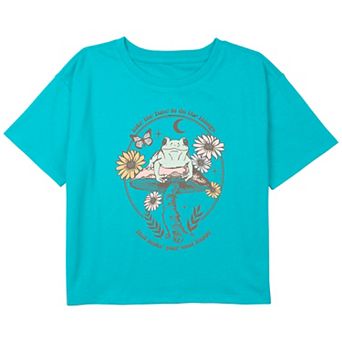 Girls 6-16 "Make Your Soul Happy" Toadstool Boxy Cropped Tee