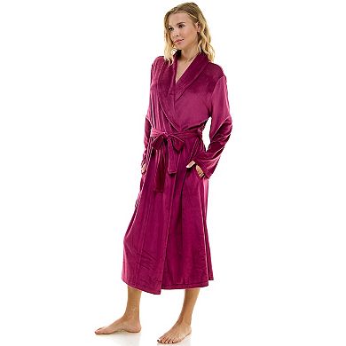 Women's Croft & Barrow® Velour Rib Shawl Collar Robe