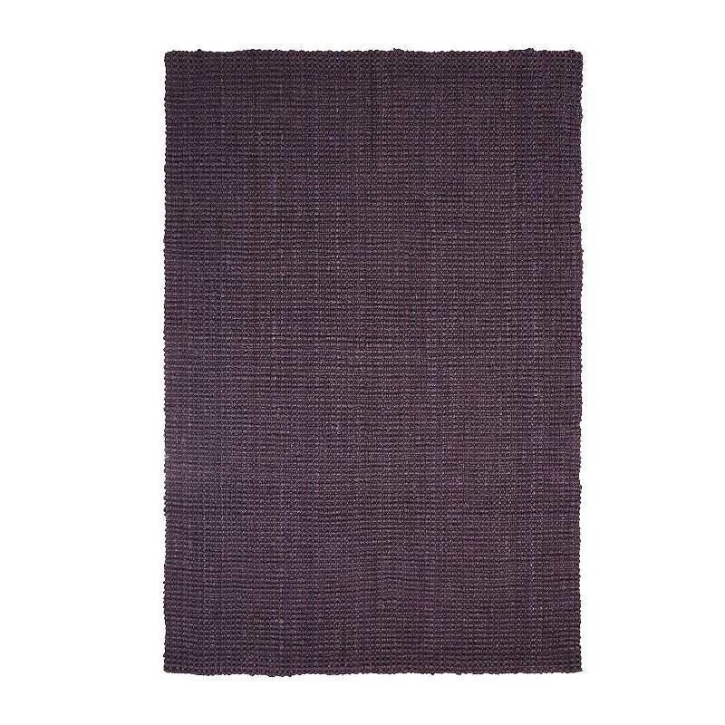 Superior Purple 4 ft. x 6 ft. Coastal Braided Jute Indoor Area Rug