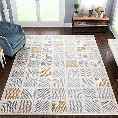 Superior Lysandra Mid-Century Modern Geometric Indoor Area Rug