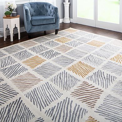 Superior Lysandra Mid-Century Modern Geometric Indoor Area Rug
