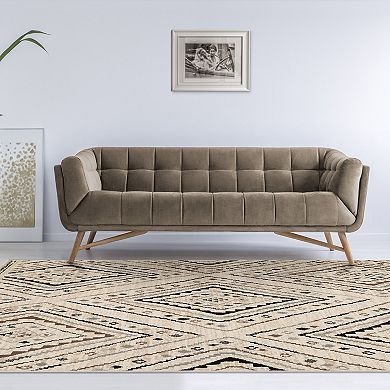 Superior Ozark Modern Geometric Diamonds Slate Indoor Area Rug