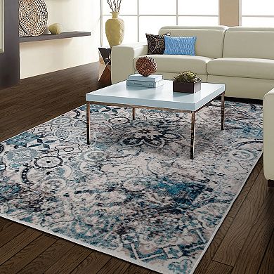 Superior Geometric Medallion Indoor Area Rug