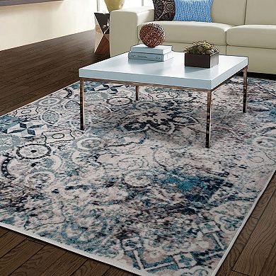 Superior Geometric Medallion Indoor Area Rug