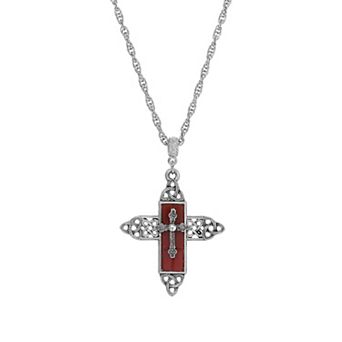 Symbols of Faith Cross Pendant Necklace