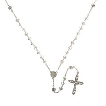 Symbols of Faith Symbols of Faith Crystal and Filigree Beaded Rosary