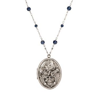 Symbols of Faith Love Hope Faith Locket Necklace