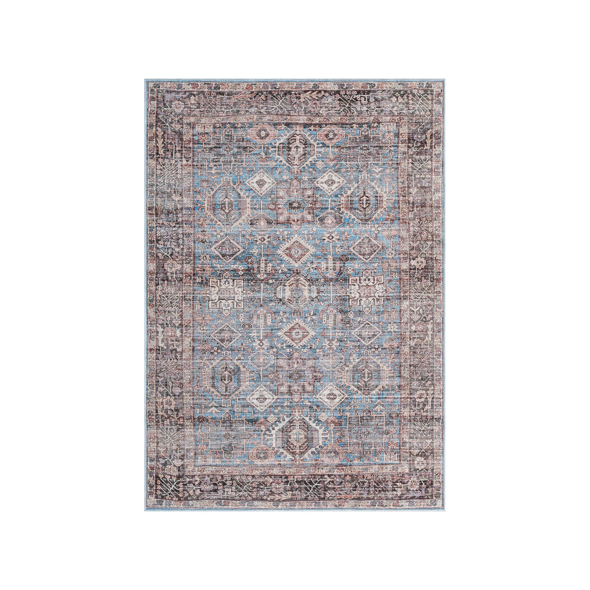 Everwash Callaghan Eve Southwestern Medallion Area Rug or Runner, Blue