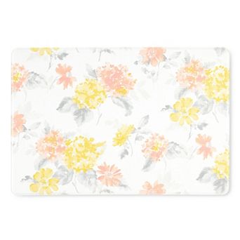 Martha Stewart Amber Floral Daisy Stripe Reversible Water Resistant Kitchen Mat