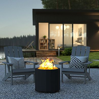 Flash Furniture Titus Commercial Grade 19.5-in. Smokeless Outdoor Firepit with Waterproof Cover
