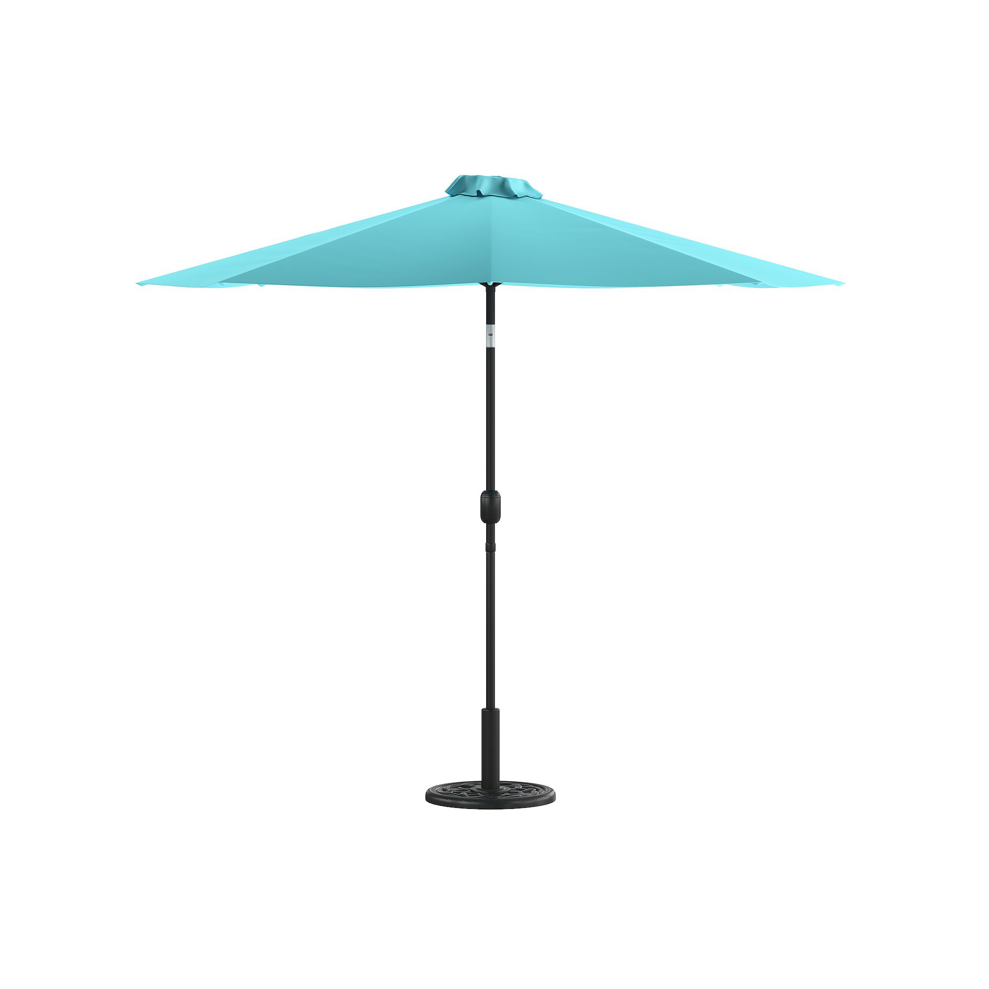 Flash Furniture 9-ft. Round Crank & Tilt Umbrella with Standing Umbrella Ba