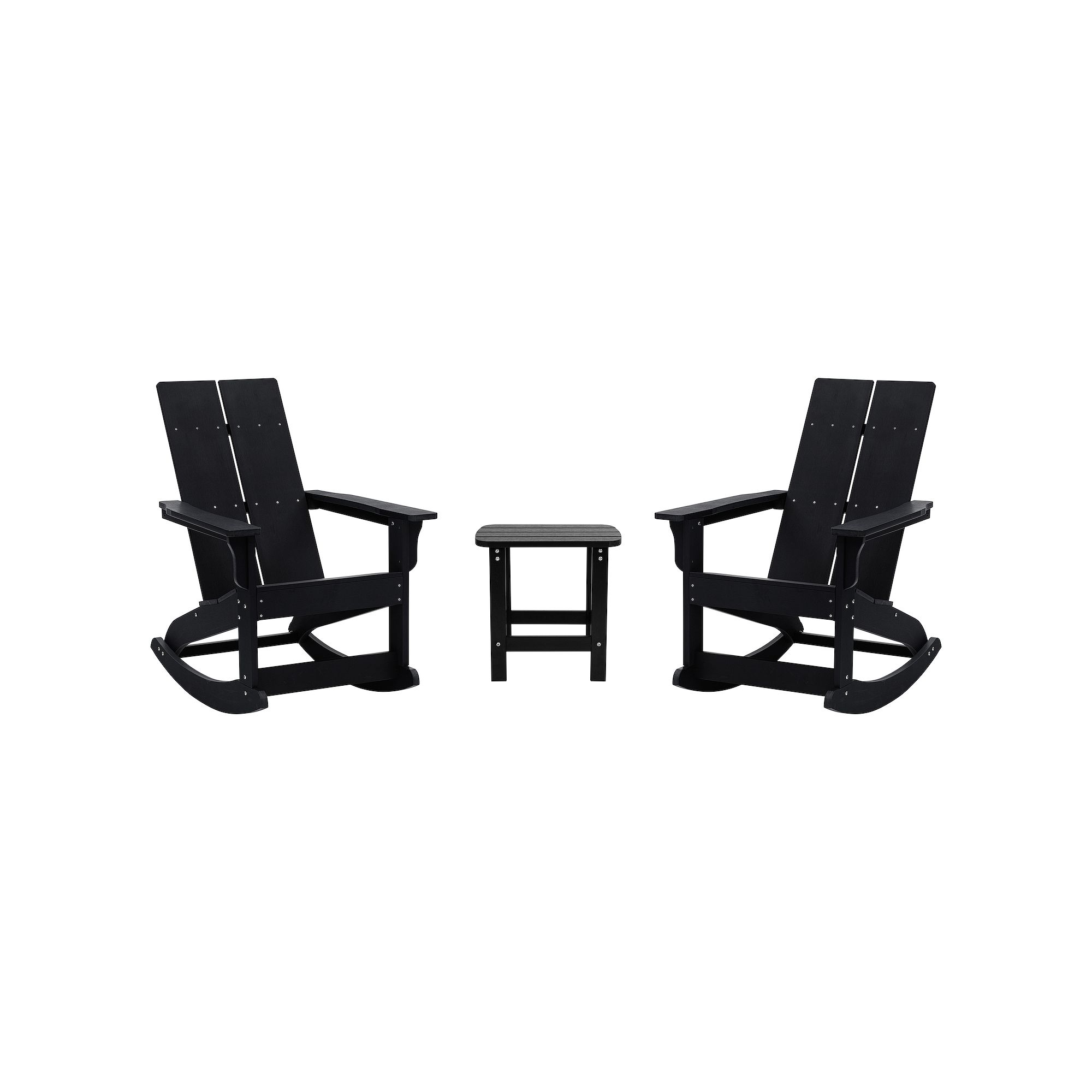 Flash Furniture Finn Modern All-Weather 3-piece Rocking Adirondack Chairs w