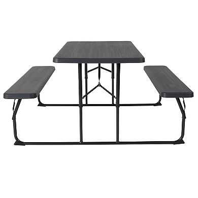 Flash Furniture Insta-Fold 4.5' Folding Picnic Table and Benches