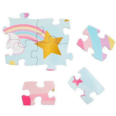 100 Piece Rainbow Unicorn Kids Floor Puzzle, Giant Jigsaw Puzzles for Girls (2.3 x 3 Feet)