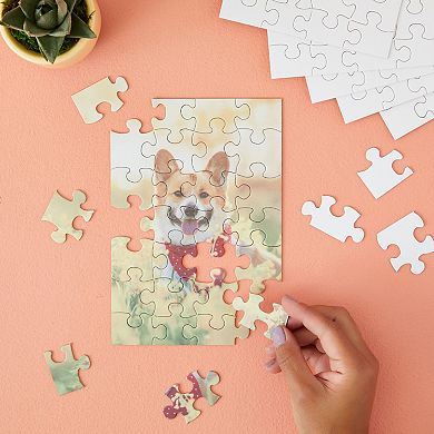 48 Pack Blank Puzzles to Draw On, 6 x 8 Inch Puzzle Pieces for DIY, Arts and Crafts Projects (28 Pieces Each)