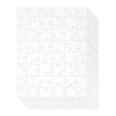 Blank Jigsaw Puzzle (5.5 x 8 Inches, 48-Pack, 28 Pieces), Pack